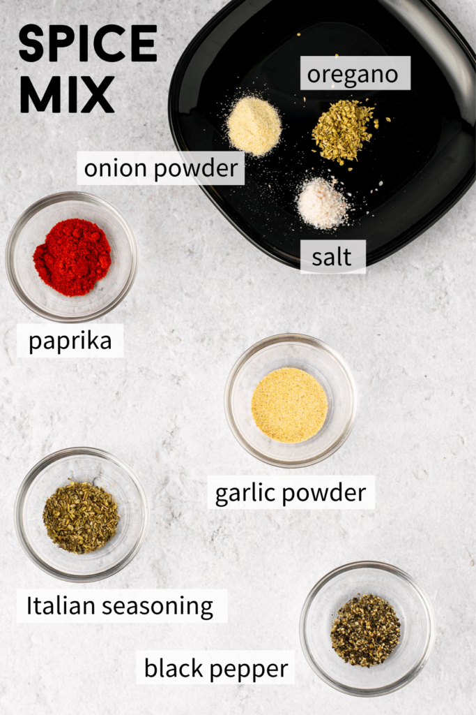 spice mix ingredients for air fried potato wedges