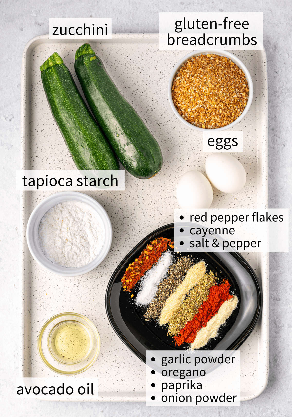 ingredients to make gluten free zucchini fries