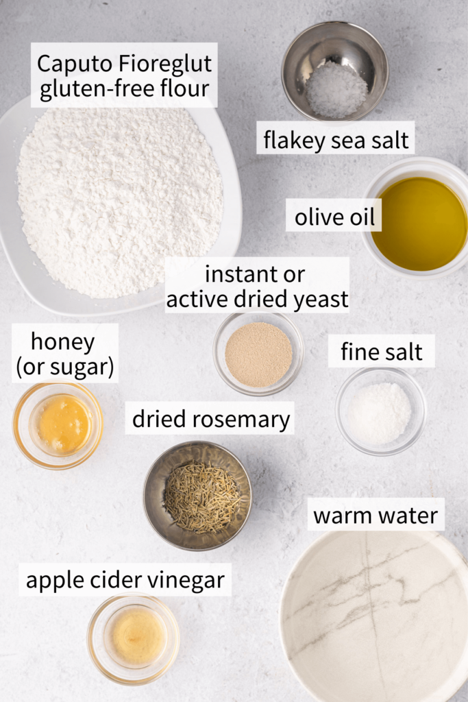 ingredients for gluten free focaccia