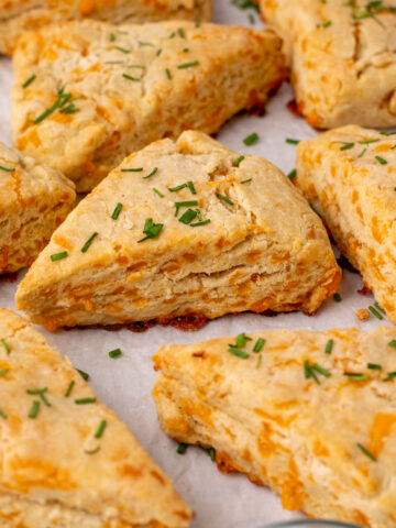 close up of gluten free cheese scones