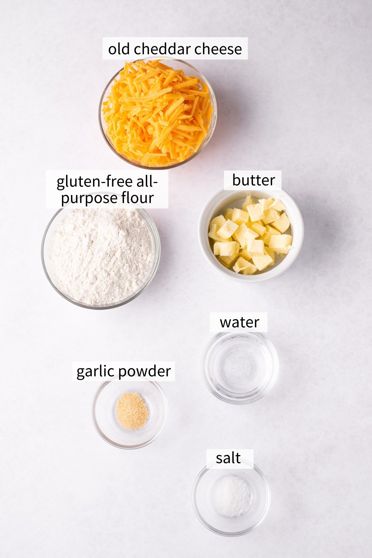 ingredients to make gluten free cheez its