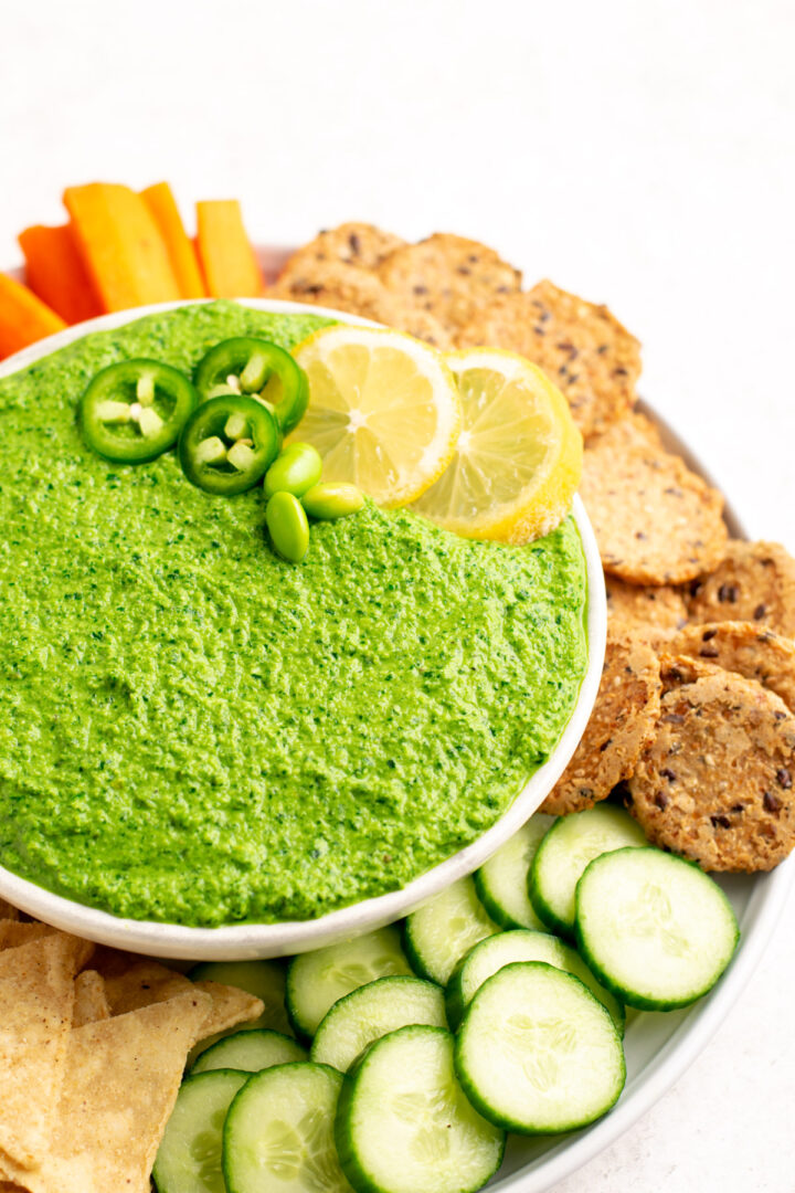 Spicy Edamame Kale Dip (Farm Boy Copycat) Olivia's Kitchen