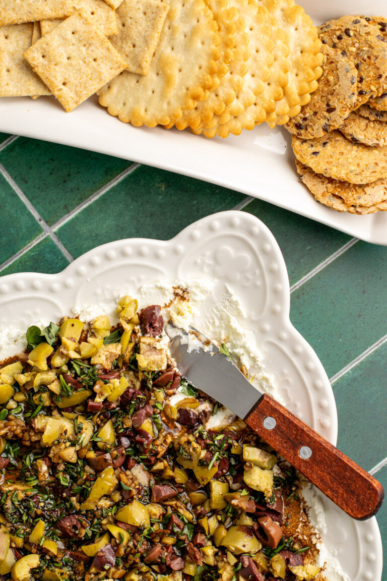 Marinated Goat Cheese Spread with Olives & Herbs Olivia's Kitchen