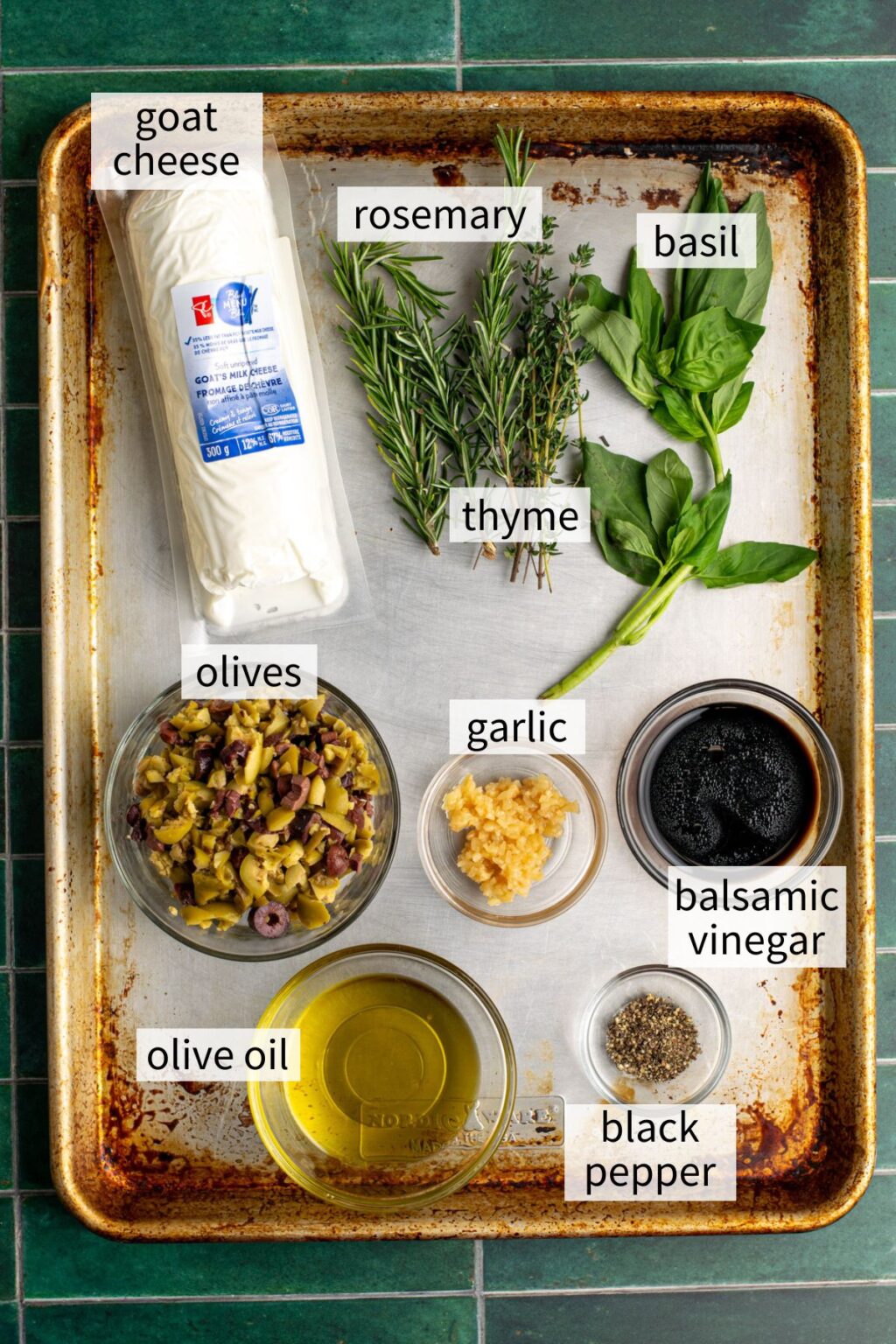 Marinated Goat Cheese Spread with Olives & Herbs Olivia's Kitchen