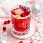 cranberry gin fizz cocktail.