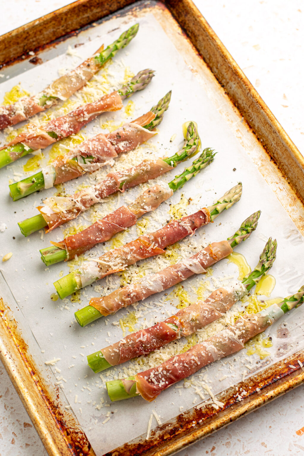 Prosciutto Wrapped Asparagus with Parmesan - Olivia's Kitchen
