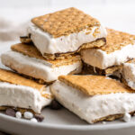 stack of frozen protein s'mores bars.