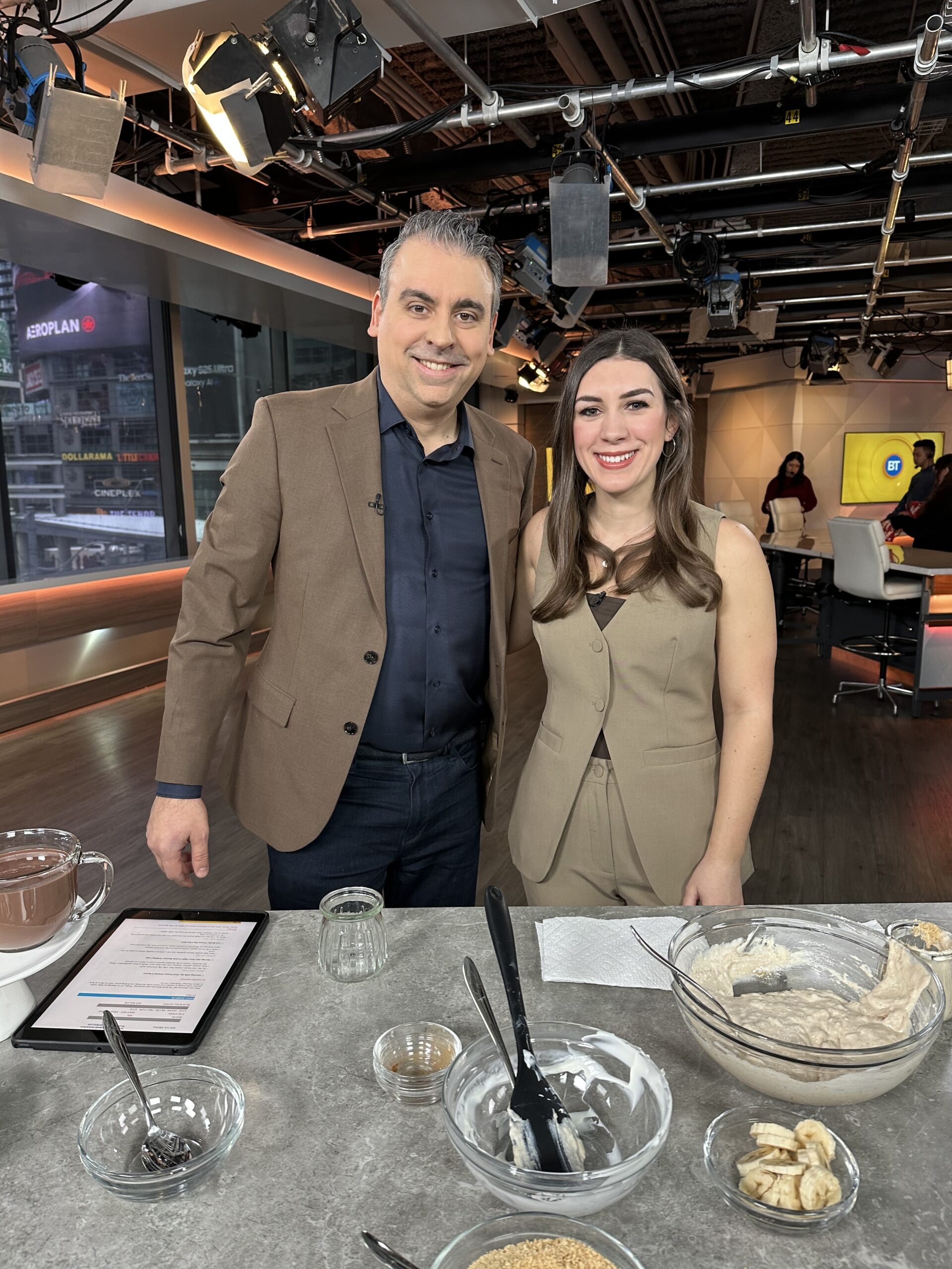 olivia with sid on breakfast television.